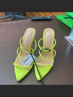 Neon Pointed Toe Heels